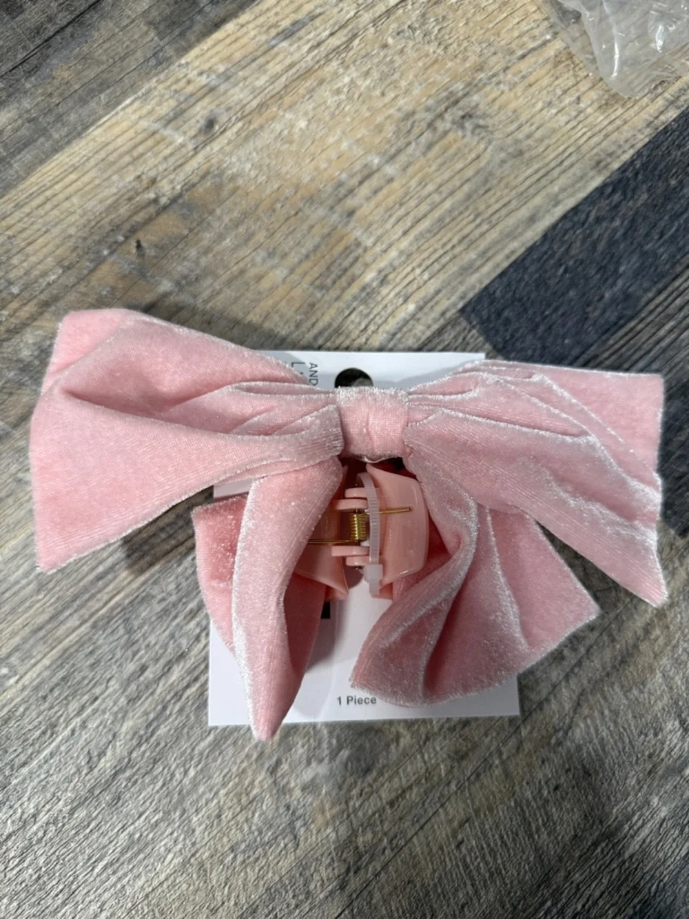 No Boundaries Leopard Bow & Pink Velvet & gold and silver Hair Clips